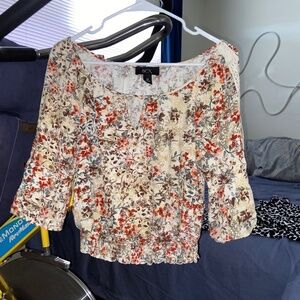 BCX floral blouse